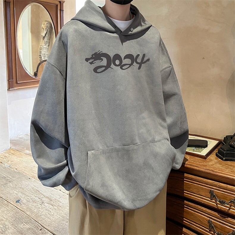 量大优可提供视频麂皮绒卫衣连帽HD019-1-LPWY4214-P40,男装卫衣,电商019-1