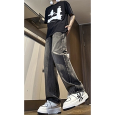 XZ-221-1/K311/P55美式复古痞帅显瘦直筒微喇休闲牛仔裤，男装牛仔裤，星座221-1