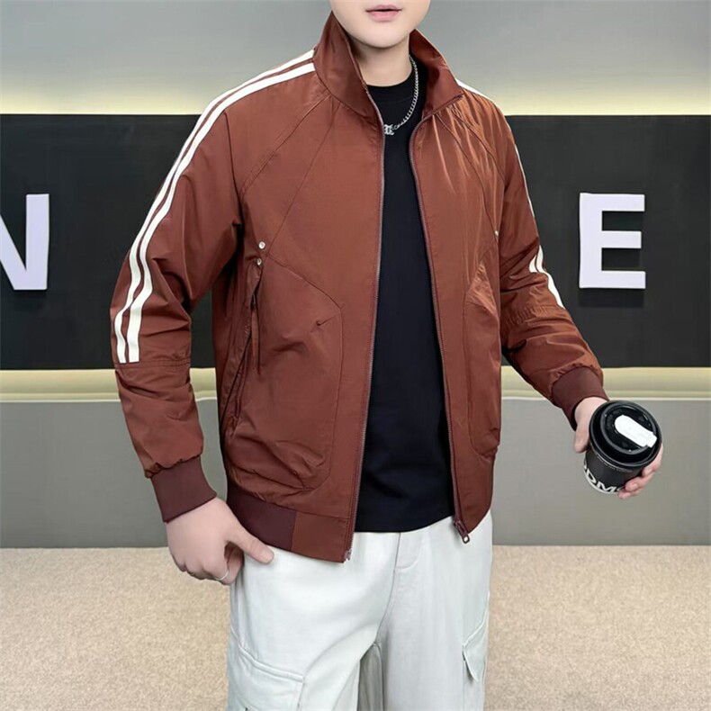 MK8801P98春季新款立领拉条夹克外套现货，男装夹克，星座414（原B263）