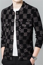 秋季毛衣开衫中青年天鹅绒毛衫翻领宽松针织衫外套ASD696186-P225，男装针织衫/毛衣，电商B212（原钱塘6029）