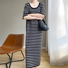 25新款时尚慵懒风连衣裙女高级韩系时尚简约，女装连衣裙，东远绒业