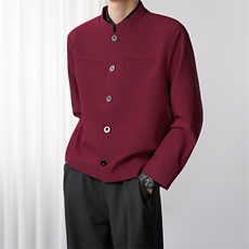 新中式高级感中山装春秋休闲立领西装外套-TZ744，男装西服套装，星座1002-2