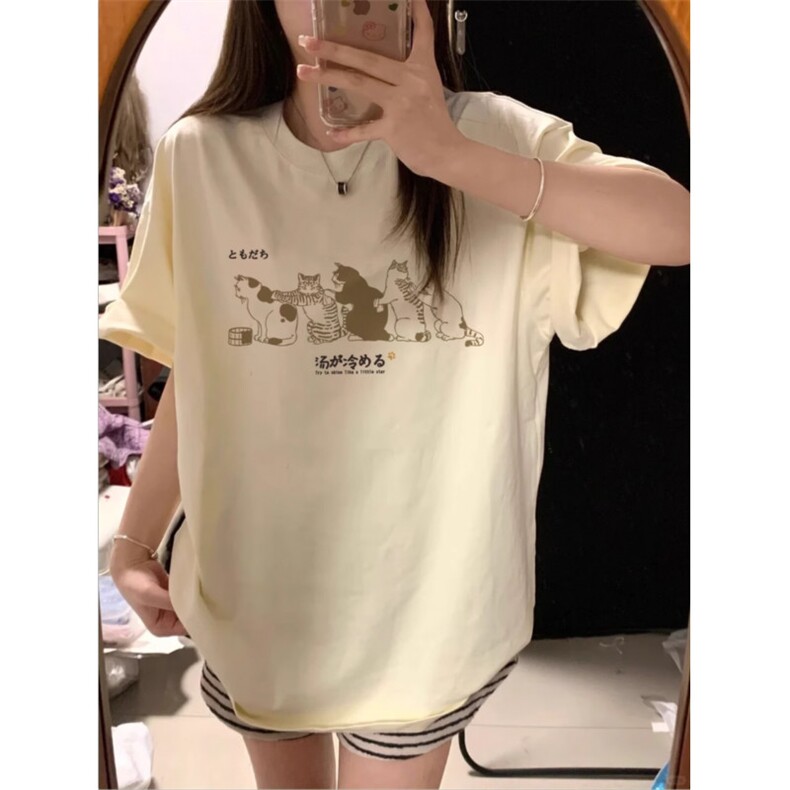 M397*P25日系动漫元素T恤男短袖宽松情侣装,女装T恤,星座617A-2
