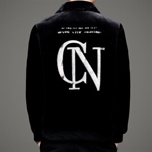 秋冬外套男士金貂绒夹克立领商务休闲刺绣外套男SNNJDR11813-P350图片