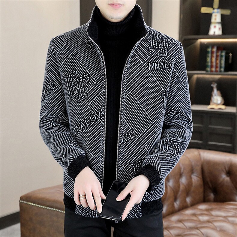 秋冬新款主推加棉加厚立领毛呢大衣短款夹克外套上衣男A63P150，男装毛呢大衣，电商B226