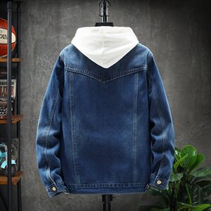 秋冬季牛仔外套男韩版潮流夹克加绒百搭休闲大码衣服1608-P95图片
