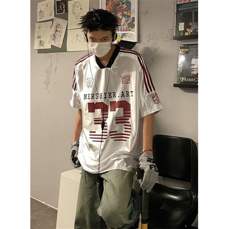 美式冰球服jerseyfit球衣缎面透气短袖T恤男宽松上衣T159,男装T恤,星座1116A（原606A-3）