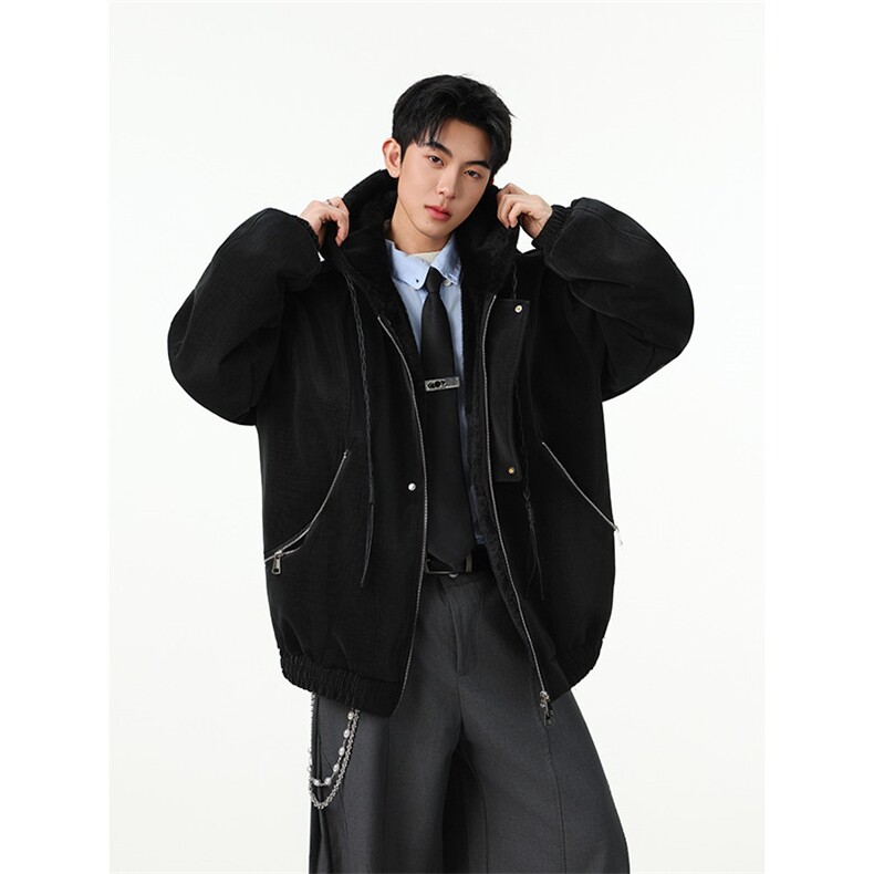 现货连帽座山雕pu皮全毛棉衣外套MF10批108，男装皮衣，电商A426-1(原A430-1)