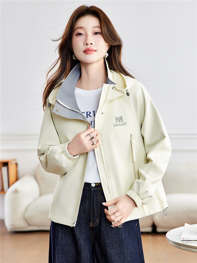 现货！2026年春季外套女短款休闲设计感上衣,女装短外套,沐七七
