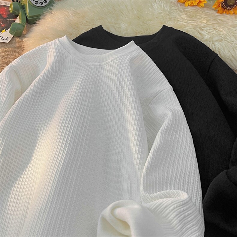 2025HT24822加绒港风白底肌理感帅气打底衫M-5XHT24923-特P25,男装T恤,电商A022