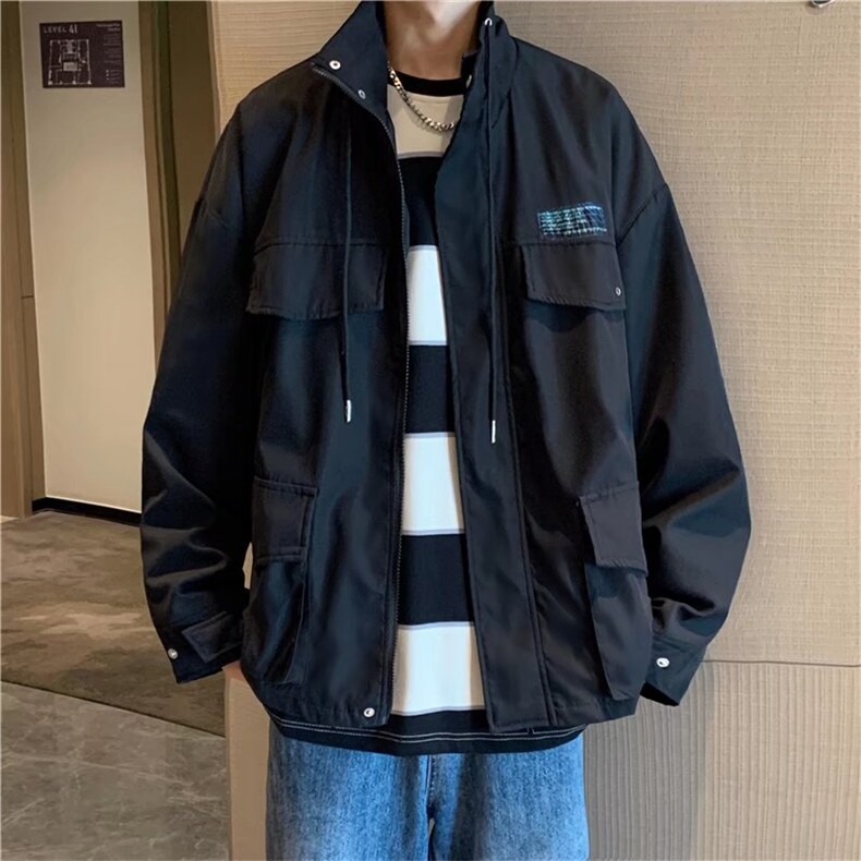 港风机能夹克男士春秋季潮牌ins多口袋工装外套W1018P65,男装夹克,星座1116-2