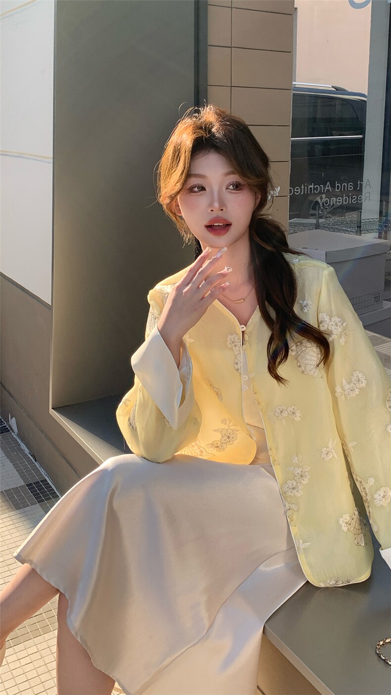 新款上新2025新中式重工立体刺绣防晒外套女85086-208A-P160-K255,女装短外套,浙宝208A
