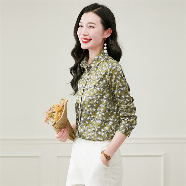 高级感杭州重磅真丝衬衫女长袖2026新款春夏秋季小个子真丝上衣图片