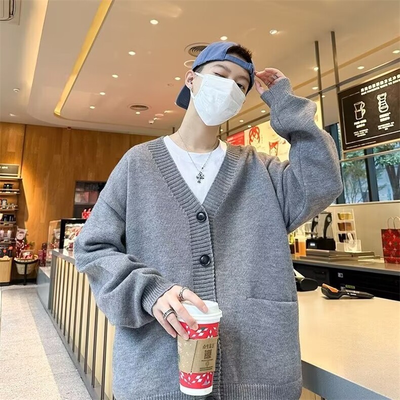 秋冬新款V领羊绒开衫女减龄时尚气质百搭带兜羊毛衫M333-P53,男装针织衫/毛衣,星座1109-3