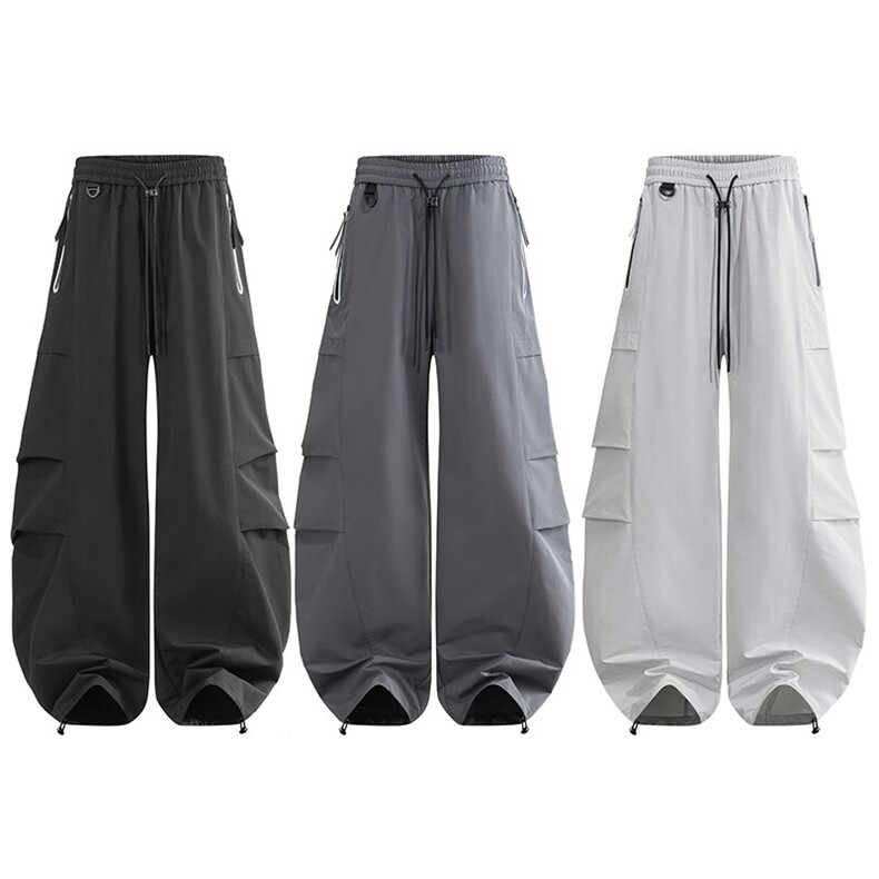 夏季工装裤男冰丝薄款直筒裤子2025新款潮牌男生宽松速干休闲长裤，女装休闲裤，星座1206（原A206）