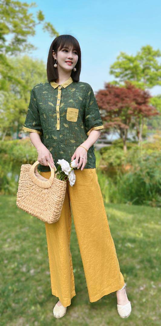 纯苎连衣裙小衫裤子裙子衬衣 时尚风 风淑女风休闲风，女装连衣裙，川哲