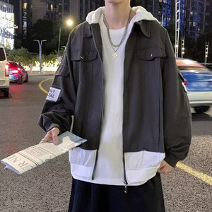 男士外套秋季新款纯假两件SJ01P45图片
