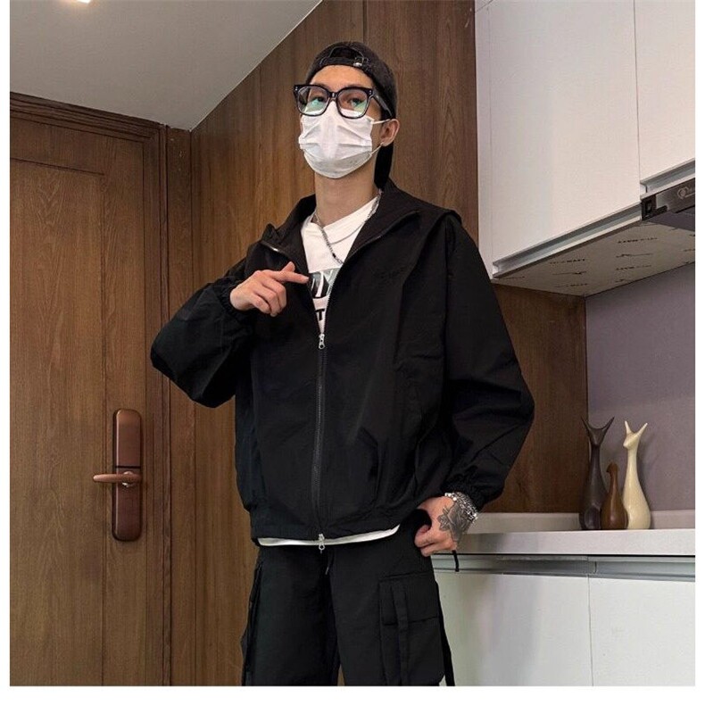 潮牌复古新款棉服宽松机能风夹克情侣户外休闲百搭痞帅外套冲锋衣,男装夹克,星座506A