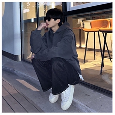 网图重磅全棉420克工装口袋卫衣拼接连帽开衫外套RH5330-P65，男装工装外套，四季星座610B