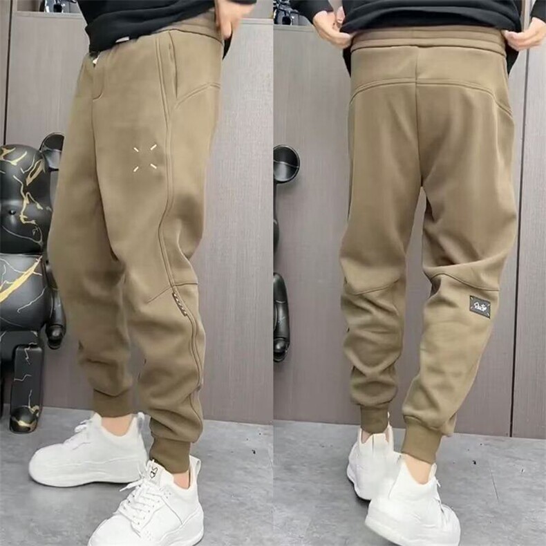 春秋冬简约百搭潮牌重磅黑色束脚卫裤男网红同款宽松休闲长裤,男装休闲裤,星座506A