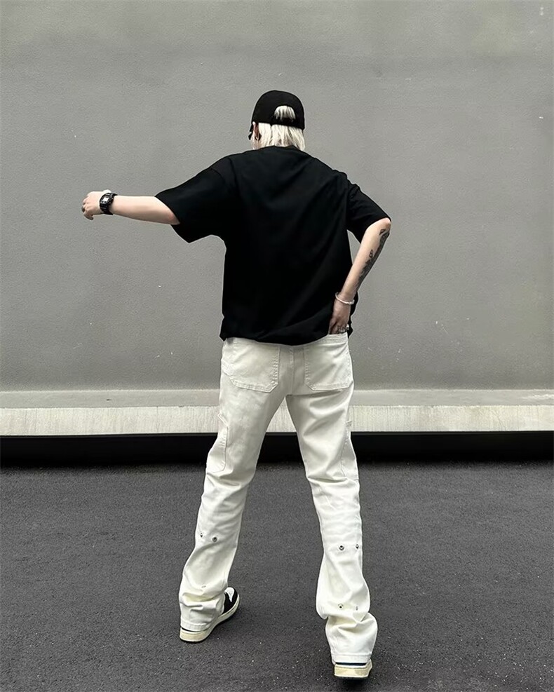 水洗潮男新款文艺潮流夏季宽松直筒时尚气质长裤牛仔裤NC23P43,男装牛仔裤,星座1116-2