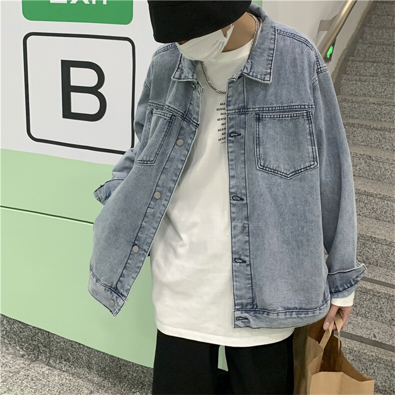 美式复古牛仔外套男春秋oversize工装夹克潮牌炸街男装WJ115-P65,男装工装外套,星座1008-1