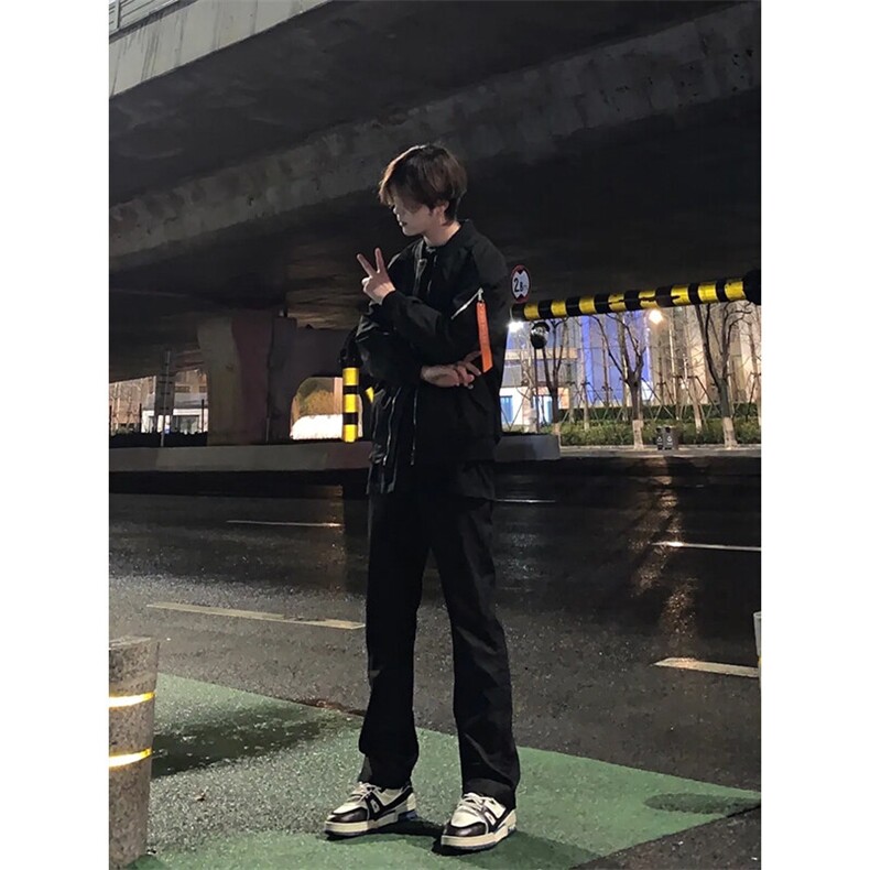 纯色cleanfit冰丝裤子马吉拉那不勒斯西裤高级感痞帅微喇西装裤,男装休闲裤,星座310A-4
