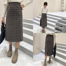 高品质格子半身裙，女装半身裙，Balance Studio