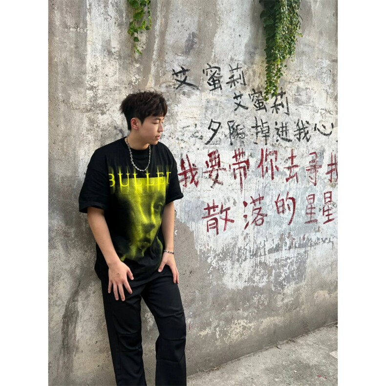 网络图现货！260G重磅T恤高级感美式复古小领口短袖RT203-P30,男装T恤,星座1005-6