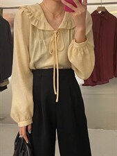 花边领衬衣，其它，POHIO葆伊