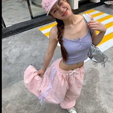 高级感痞帅冲锋裤女春季美式风高街裤子春夏款宽松直筒休闲裤，男装休闲裤，星座506A