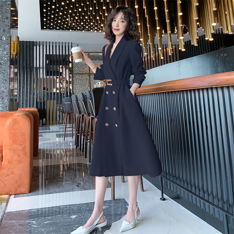高端轻熟风气质风衣外套女春秋2023新款洋气修身显瘦法式收腰大衣,女装风衣,姿衣坊