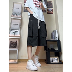 夏季新款潮牌立体剪裁大码宽松闲工装裤七分裤男2550特批36控68，男装牛仔裤，电商C305A