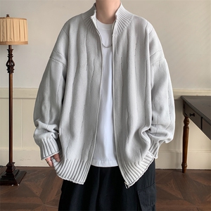 抖音现货宽松毛衣开衫慵懒风针织衫外套W55-特P55图片