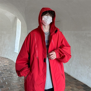 港风美式vibe潮流宽松连帽冲锋衣夹克男潮 XZ213-JK6601-P65控88图片