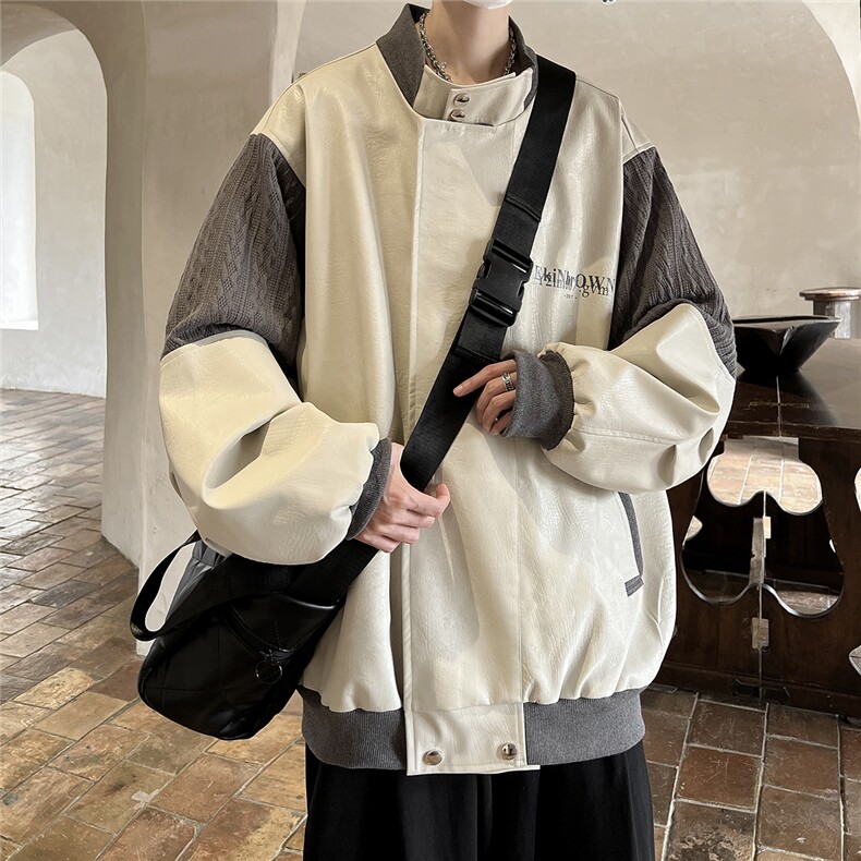 港风肩膀民族风大码夹克男情侣皮衣男女外套男JK8756P110控149，男装夹克，星座226-1