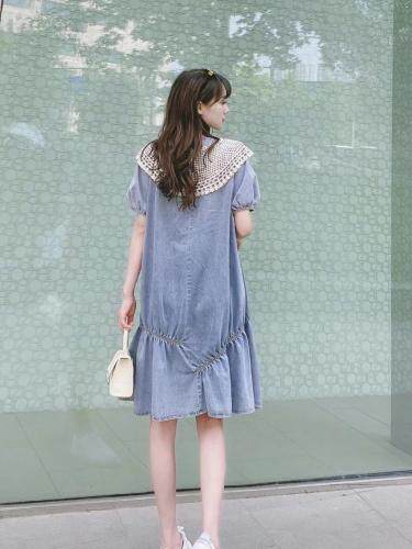 牛仔连衣裙，女装连衣裙，黑米