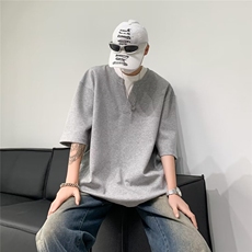 假两件T恤男士短袖韩版潮流痞帅气2024夏季新款ins体恤ST376-P34，男装T恤，星座412-2