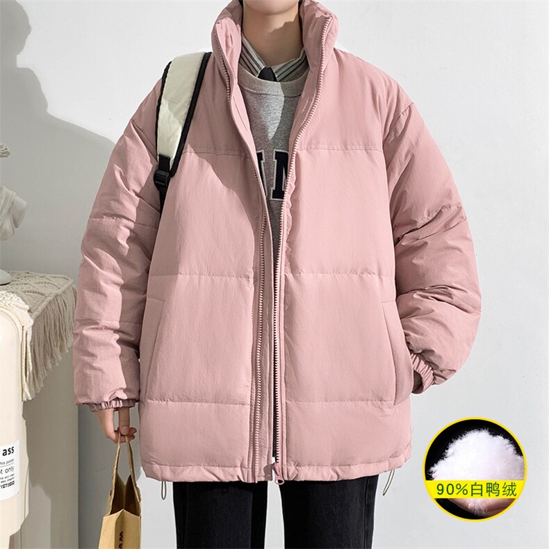2023冬上新青少年加绒加厚上衣时尚纯色羽绒服外套男女 8351-P160图片