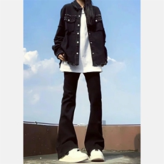 弹力加绒加厚黄泥色牛仔裤男715-6-BX07P50加绒P55(控68），男装牛仔裤，星座715-6