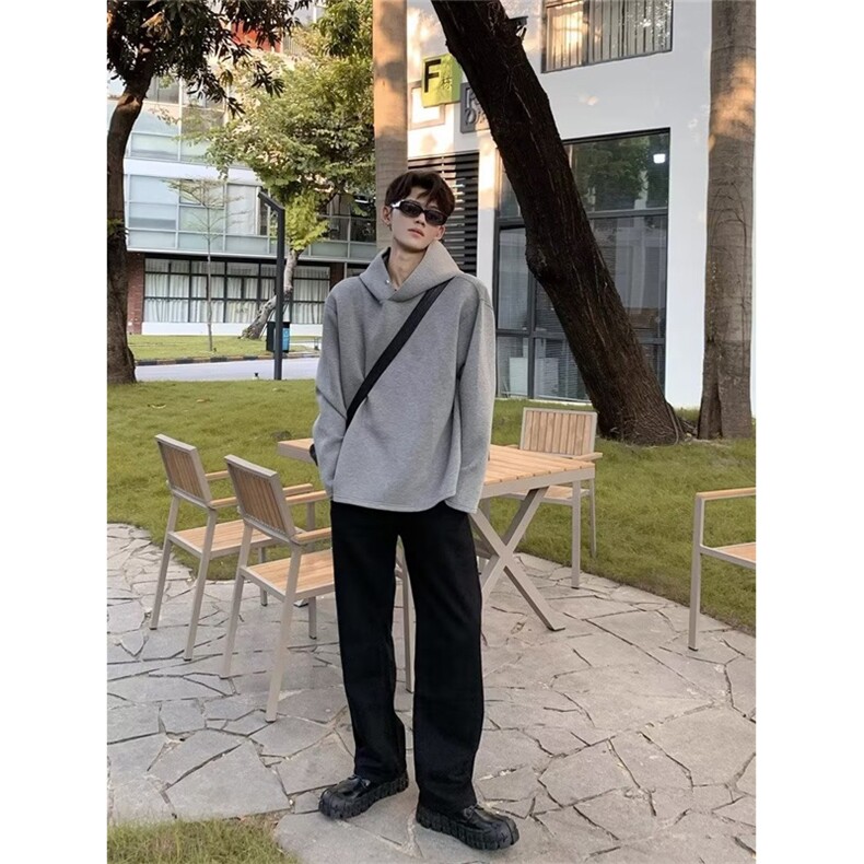网图有货太空棉连帽加绒宽松休闲卫衣男A101-常规P40加绒P45,男装卫衣,星座1505
