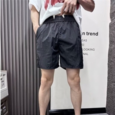 纯色休闲短裤男士夏季冰丝薄款速干潮牌宽松简约百搭三四分短裤子，男装牛仔裤，星座506A