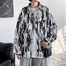 长袖衬衫男港风嘻哈潮外套C9537P30，男装衬衫，星座1116-2