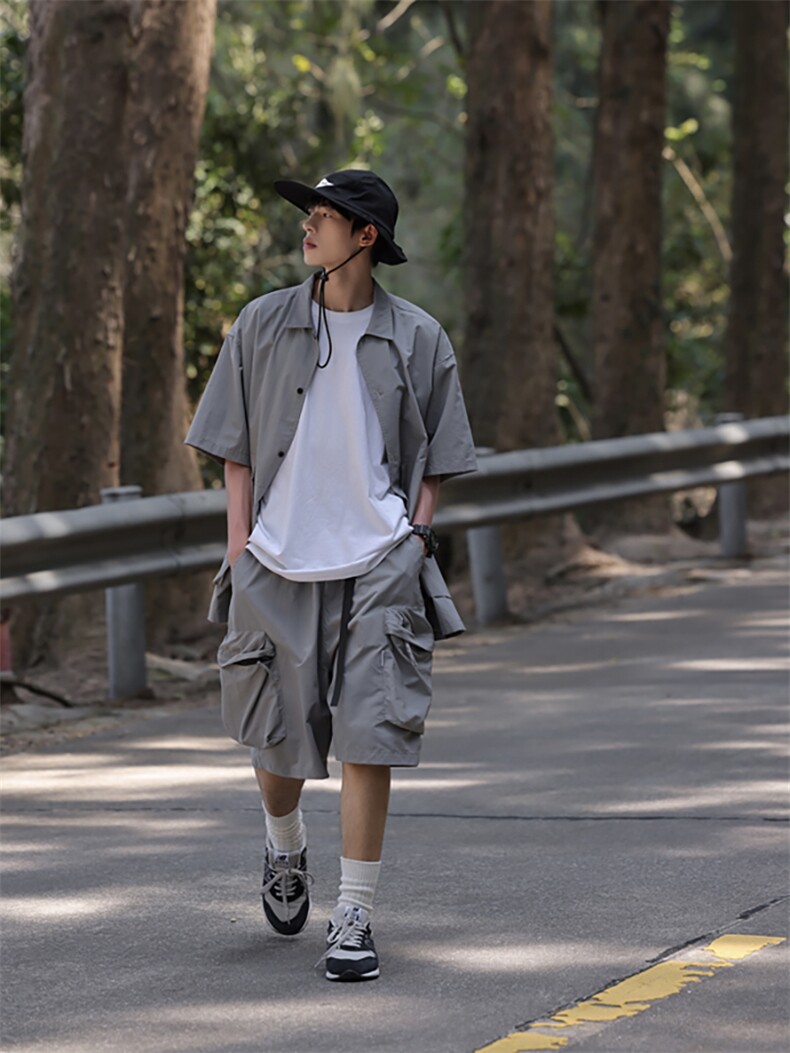 2025夏季CITYBOY日系宽松短裤可与2304Y短衬衫作为一套卖,男装牛仔裤,星座112A