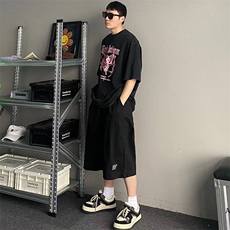 【现货主推款】夏工装七分裤男短裤阔腿裤休闲裤DK1309-P40控58，男装牛仔裤，星座810(原QT5070)
