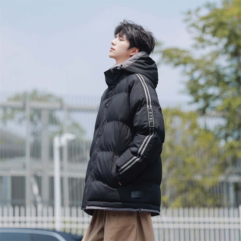 港风冬季新款连帽棉服中性情侣风潮牌百搭外套333-P85,男装棉衣,星座717