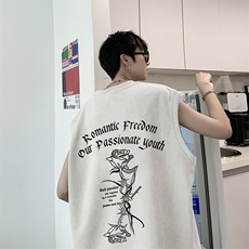 量大优可提供视频2024夏季美式麂皮绒背心D223A-BP2401-P18，男装背心/马甲，电商019-1