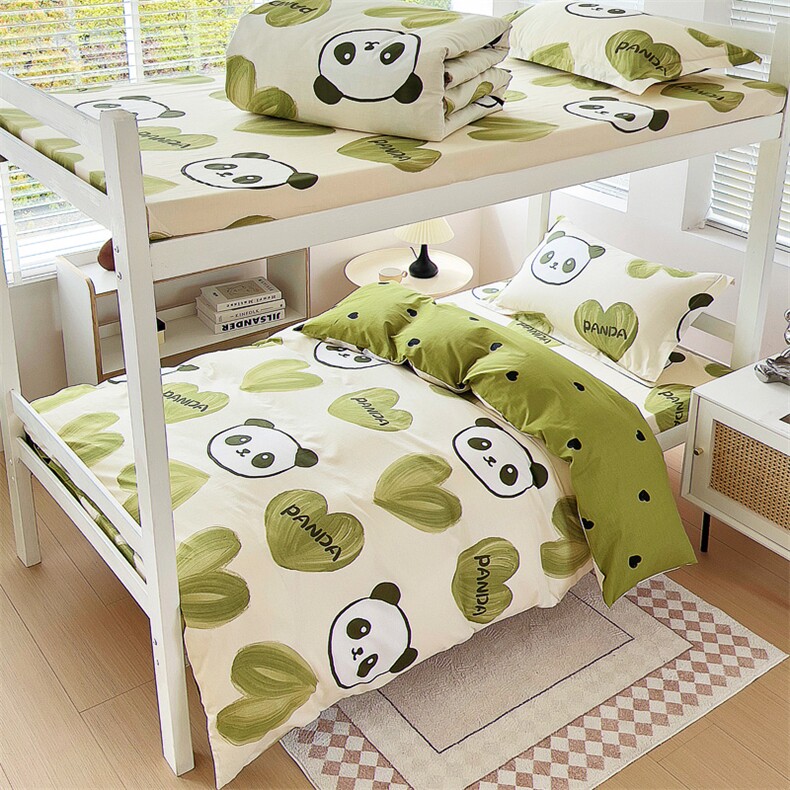 新款学生款全棉印花三件套，床品套件，一起卖家纺