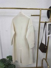 新款立领韩系高品质薅羊毛手工制作双面羊毛大衣，女装双面呢大衣，依嘟服饰