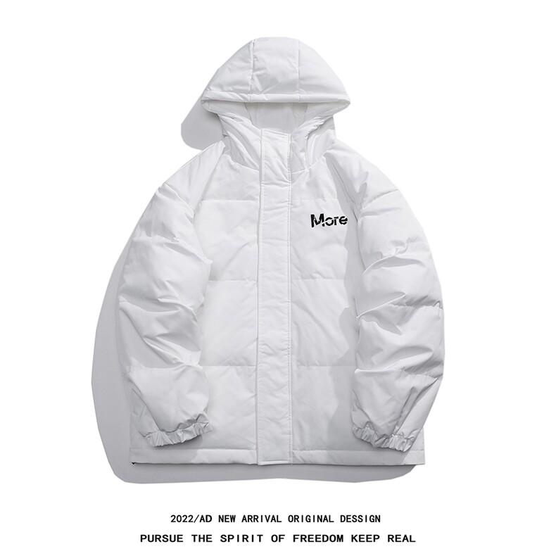 白鸭绒白底22冬季简约字母印花厚款保暖连帽羽绒服YR1306P195K258,男装羽绒服,电商A247-1